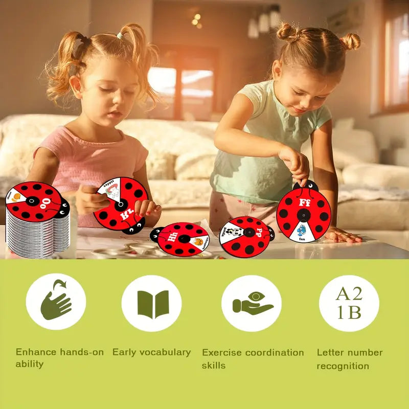 SpinLearn™ – Montessori Rotating Flash Card Learning Toy (Ages 2–5)