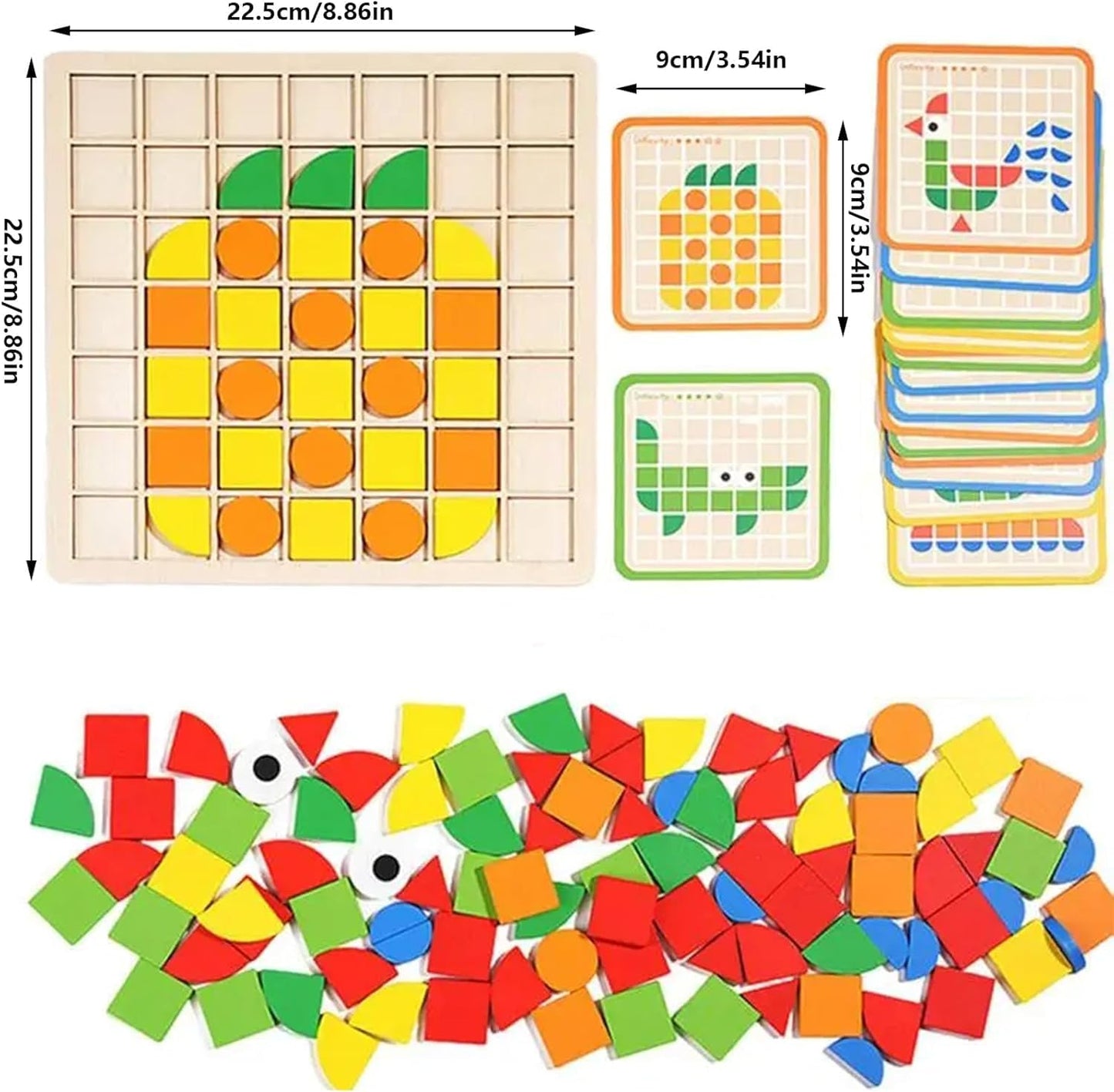 120pcs Wooden Brain Booster Blocks - Unlimited Combinations, Unlimited Fun