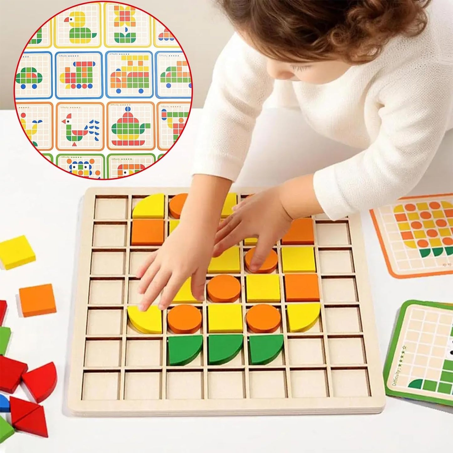 120pcs Wooden Brain Booster Blocks - Unlimited Combinations, Unlimited Fun