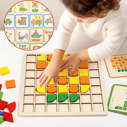 120pcs Wooden Brain Booster Blocks - Unlimited Combinations, Unlimited Fun