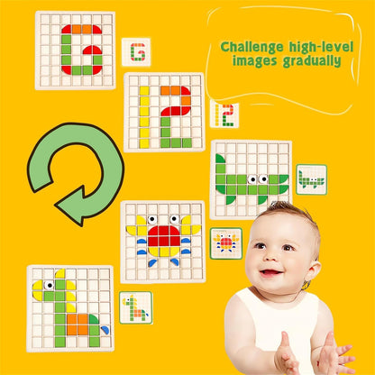 120pcs Wooden Brain Booster Blocks - Unlimited Combinations, Unlimited Fun