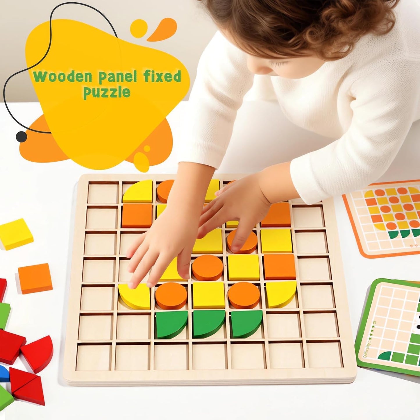 120pcs Wooden Brain Booster Blocks - Unlimited Combinations, Unlimited Fun