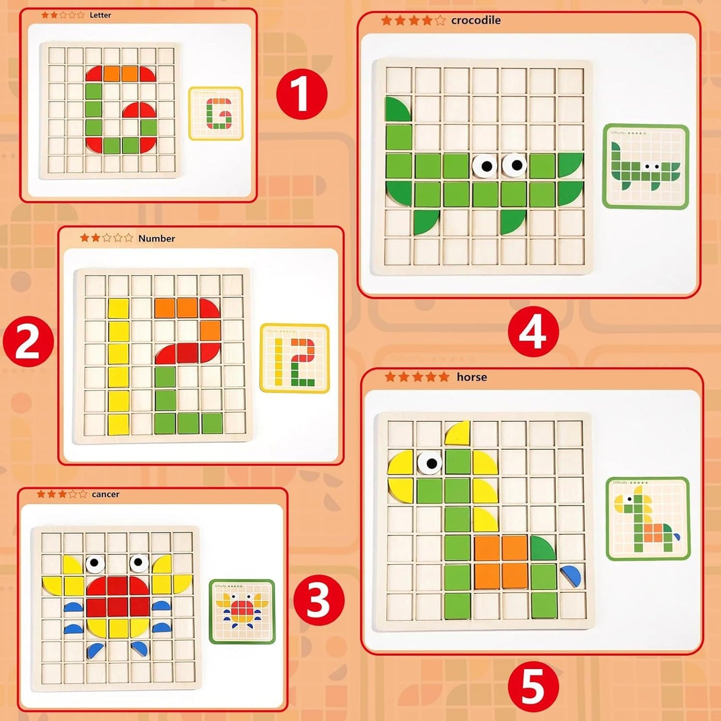 120pcs Wooden Brain Booster Blocks - Unlimited Combinations, Unlimited Fun