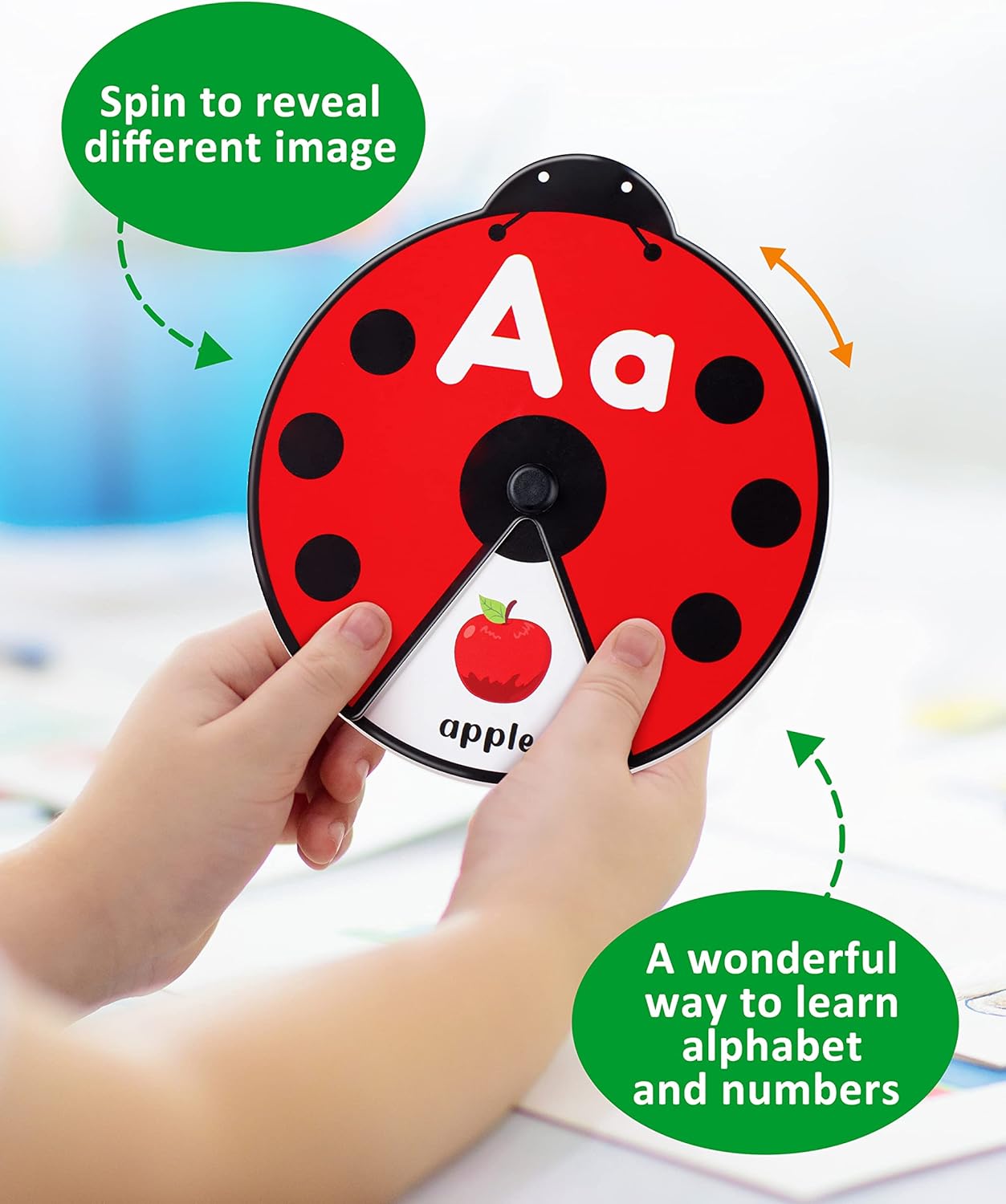SpinLearn™ – Montessori Rotating Flash Card Learning Toy (Ages 2–5)