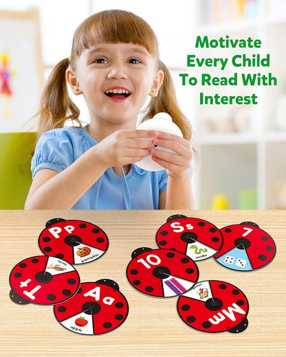 SpinLearn™ – Montessori Rotating Flash Card Learning Toy (Ages 2–5)